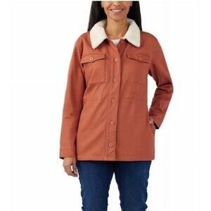 Hang Ten Sherpa-Lined Utility Jacket XL – Copper/Rust Sherpa Coat
